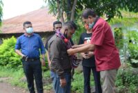 Ketua PA GMNI Flores Timur, Unnun Fernandez ketika menyambut Pengurus DPP GMNI