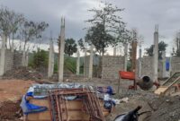 Lokasi Proyek Pembangunan Puskesmas Mamsena Yang Terancam Molor (Foto: Yuven Abi/Savanaparadise.com)