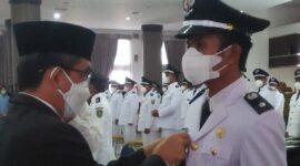 Quirinus Parwono Rasi, Dilantik Jadi Kepala Desa Tepian Indah- Kutai Timur, Kaltim Senin, 29 November 2021 (Foto: Istimewa)