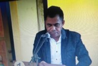 Wakil Bupati Kabupaten Ende Terpilih, Erikos Emanuel Rede Saat Menyampaikan Pokok-pokok Pikiran Pada Rapat Paripurna XII, Rabu 10 November 2021 (Foto: Chen Rasi/Savanaparadise.com)