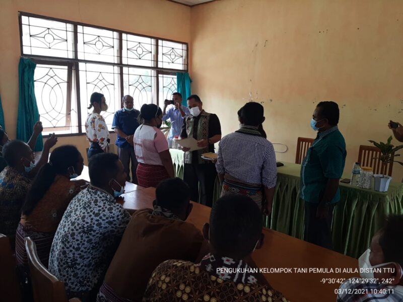 Acara Pengukuhan kelompok Tani di Aula Dinas Pertanian TTU (Foto: Yuven Abi/Savanaparadise.com)