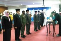 Suasana Pelantikan 6 Pejabat Eselon II Oleh Bupati Kabupaten Ende, Djafar Achmad di Aula Garuda Lantai II Kantor Bupati Ende (Chen Rasi/Savanaparadise.com)