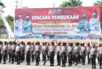 249 Siswa saat mengikuti Upacara pembukaan Pendidikan dan Pembentukan Bintara DI SPN Polda NTT, Oebobo, Kota Kupang (Foto : Dok. Humas Polda NTT)