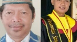 Dosen Pengajar sekaligus pembimbing tesis Vinsen Sangu pada Prodi Magister Ilmu Hukum Undana Kupang, Dr. Haryono Yohanes SH., MH (kiri), Vinsensius  Sangu SH., MH (Foto: Chen Rasi/Savanaparadise.com)