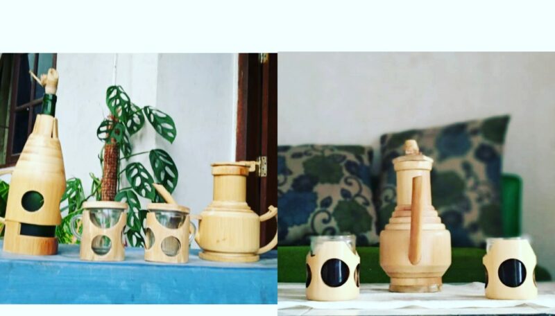 Hasil karya Albertus Manyus Emanuel Sara pengrajin bambu (Foto: Chen Rasi/Savanaparadise.com)