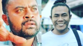 Calon Ketua Patria Cabang Ende, Tommy Mbenu Nulangi (kiri) dan Sektetaris Pemuda Pancasila Ende, Marianus Laka (kanan) (Foto: Chen Rasi/Savanaparadise.com)