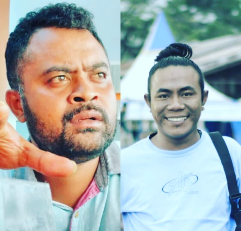 Calon Ketua Patria Cabang Ende, Tommy Mbenu Nulangi (kiri) dan Sektetaris Pemuda Pancasila Ende, Marianus Laka (kanan) (Foto: Chen Rasi/Savanaparadise.com)