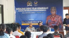 Anggota DPR RI, Y Jacki Uly Sosialisasi Empat Pilar Kebangsaan (Foto: Dule Dubu/Savanaparadise.com)