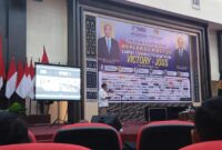 Ketua SMSI NTT, Beni Jahang menyampaikan sambutan di Aula Eltari Kupang (Foto: Dule Dubu/Savanaparadise.com)