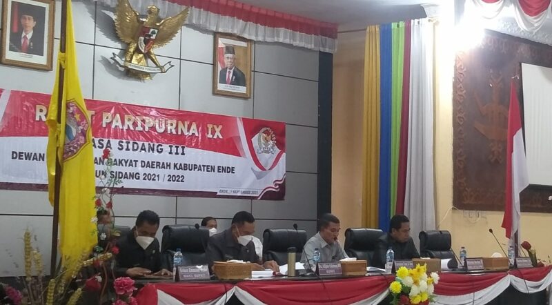 Rapat Paripurna IX DPRD Kabupaten dengan agenda Jawaban Pemerintah Atas Pandangan Umum Fraksi-Fraksi DPRD Kabupaten Ende Terhadap Nota Keuangan Atas Rancangan Peraturan Daerah Kabupaten Ende Tentang Perubahan Anggaran Pendapatan Dan Belanja Daerah Tahun Anggaran 2022 (Foto: Chen Rasi/Savanaparadise.com)