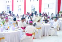 Suasana Jamuan Makan Malam Bersama yang di Gelar Pj Gubernur NTT, Ayodhia Kalake bersama Duta Besar Vatikan RI, Kardinal dan Para Uskup Se-Indonesia serta Timor Leste (Foto: MN/Savanaparadise.com)