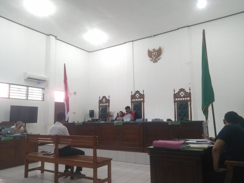 Dr. Mikhael Feka, SH,,,MH saat memberikan pendapat atau keterangan dipersidangan Praperadilan Ende (Foto: Chen Rasi/Savanaparadise.com)