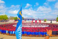 Ribuan Pelajar yang terdiri dari SMA/SMK dan SMP di Kota Ende ikut Tarian Gawi Massal Dalam momen Hardiknas 2025 (Foto:Chen Rasi/SP)