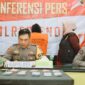 Kapolres Ende, AKBP I Gede Ngurah Joni Mahardika, SH,S.I.K, MH didampingi Kasat Reskrim Iptu I Gusti Made Andre Putra Sidarta, S Tr.K, S.I.K dan Kasi Humas, Ipda Heru Sutaban (Foto:  Chen Rasi/SP)