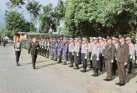 Upacara Apel Dalam Rangka HUT Bhayangkara ke-79 di Lapangan Apel Polres Ende (Foto: CR/SP)