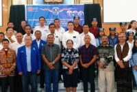 Foto bersama pengurus dan tamu undangan pada kegiatan Maperta dan Konfercab GAMKI (Foto: Mateus Bheri/CR)
