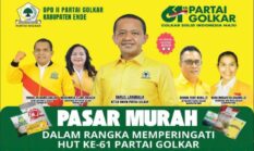 Songsong HUT Golkar Ke-60, Partai Beringin di Ende Gelar Pasar Murah