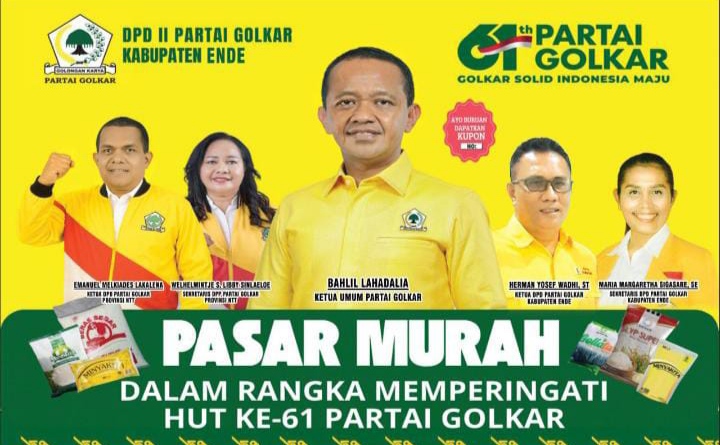 DPD II Partai Golkar Ende Gelar Pasar Murah (Foto:Istimewa)