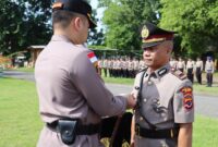 Upacara Serah Terima Jabatan (Sertijab) Kasat Lantas Polres Ende (Foto: Mateus Bheri/SP)