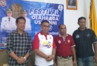 Foto bersama Wakil Bupati Ende, Dominikus Minggu Mere (tengah) usai melaunching Festival Olahraga Usia Dini  (Foto: Mateus Bheri/SP)