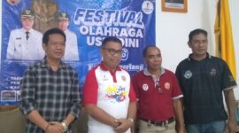 Foto bersama Wakil Bupati Ende, Dominikus Minggu Mere (tengah) usai melaunching Festival Olahraga Usia Dini  (Foto: Mateus Bheri/SP)