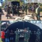 Pemerintah Kecamatan Lepkes, Aparat Desa Nggumbelaka, TNI dan Polri serta masyarakat dirikan tenda darurat (Foto: Mateus Bheri/SP)
