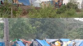 Posko Pengungsian Terpusat di Dusun Nioniba, Desa Kebirangga, Kecamatan Maukaro, Kabupaten Ende masih di tempati warga (Foto: Mateus Bheri/SP)