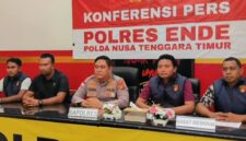 Konferensi Pers yang di Gelar Polres Ende (Foto: Mateus Bheri/SP)