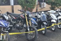 Polres Ende Aman Lima Motor yang melakukan aksi balapan liar (Foto: Mateus Bheri/SP)